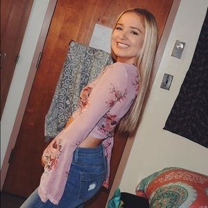 Forever 21 wrap around shirt